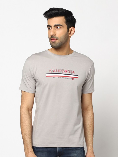 

VENITIAN Men Grey Typography Printed Slim Fit T-shirt