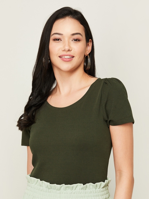 

CODE by Lifestyle Olive Green Regular Top