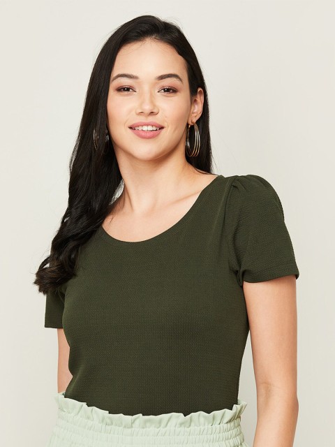 

CODE by Lifestyle Women Olive Green Regular Top