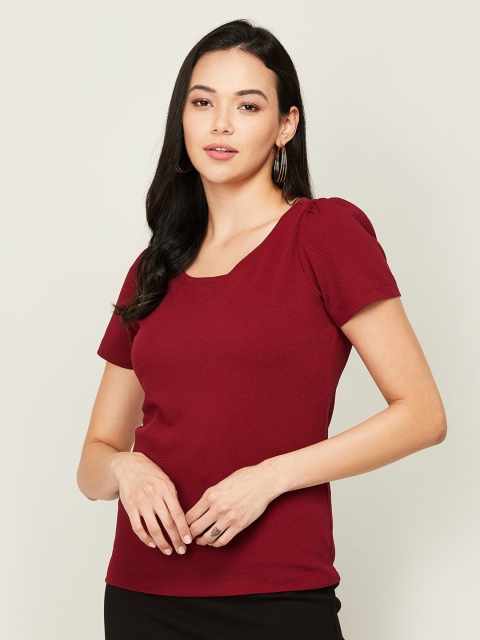

CODE by Lifestyle Women Maroon Regular Top