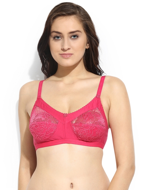 

Da Intimo Pink Lace Non-Padded Non-Wired Minimizer Bra DI-712