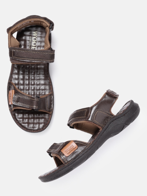 

Woods Men Coffee Brown Solid Comfort Sandals