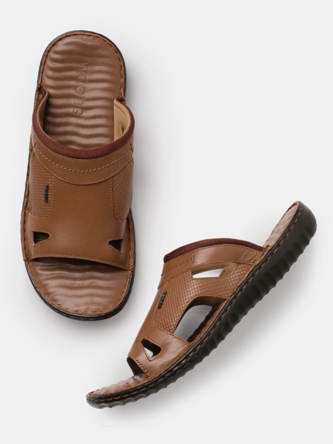 

Woods Men Tan Brown Leather Comfort Sandals