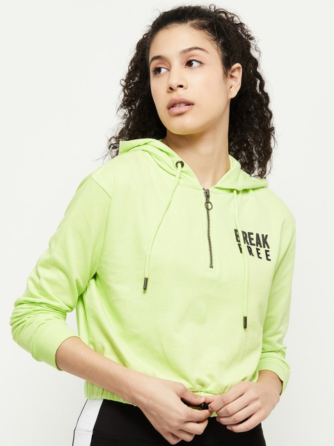 

max Women Lime Green Sweatshirt