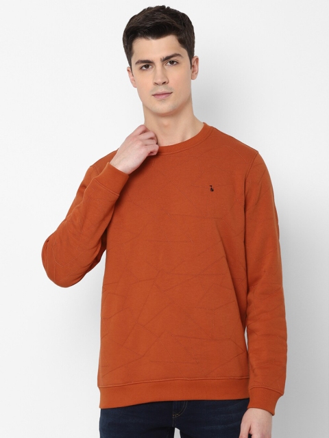 

SIMON CARTER LONDON Men Orange Solid Round Neck Sweatshirt