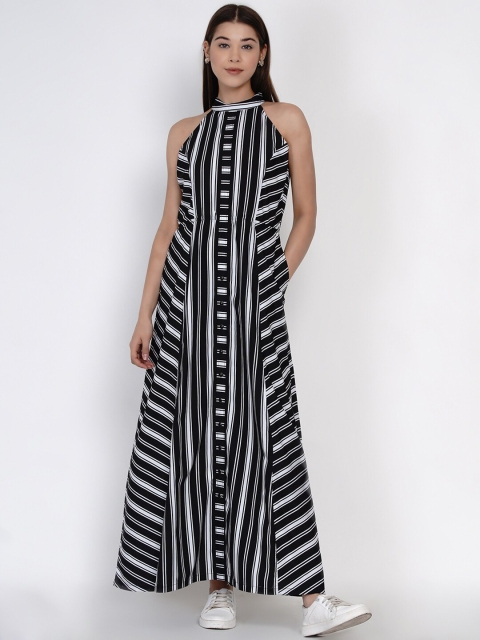

Texco Black Striped Maxi Dress