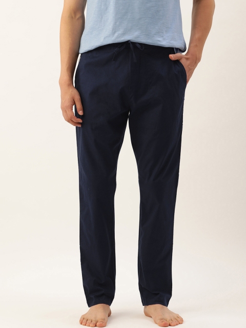

Peter England Men Navy Blue Solid Pyjamas