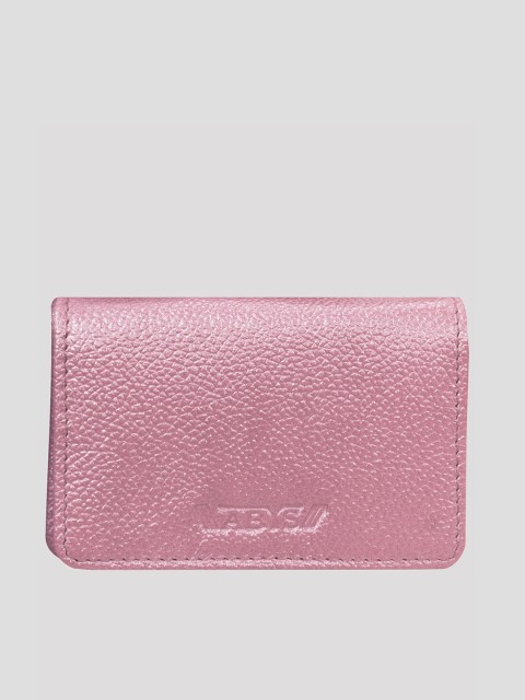 

ABYS Unisex Pink Leather Card Holder
