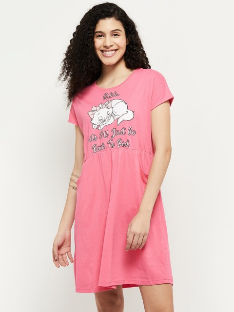 

max Pink Printed Nightdress