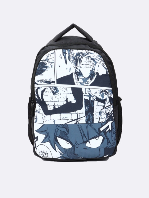 

Bewakoof Unisex Black & Blue Manga Graphic Laptop Backpack