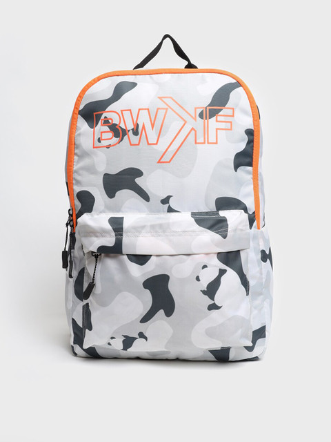 

Bewakoof Unisex White & Grey Printed Laptop Backpack