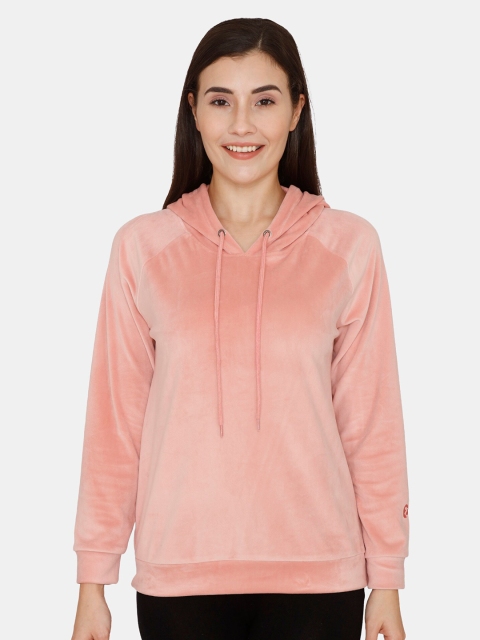 

Zivame Pink Mandarin Collar Regular Top