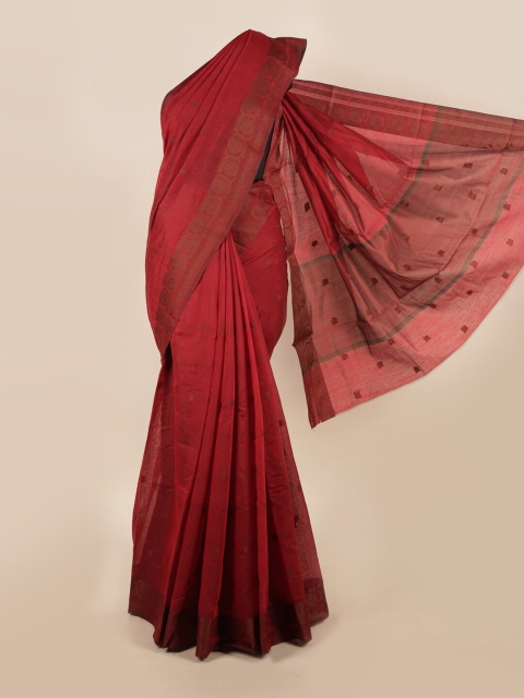 

Pothys Red & Copper Ethnic Motifs Saree