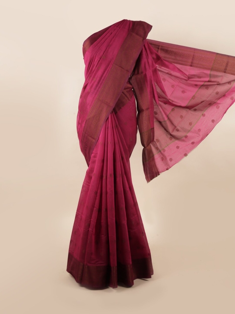 

Pothys Magenta Woven Designed Cotton Blend Saree