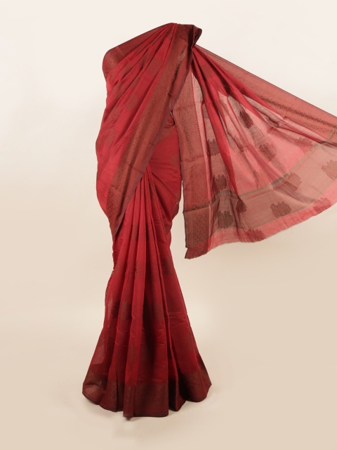 

Pothys Maroon Woven Design Cotton Blend Saree