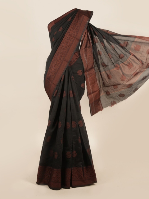 

Pothys Black & Brown Woven Design Saree