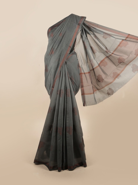 

Pothys Grey & Copper-Toned Saree