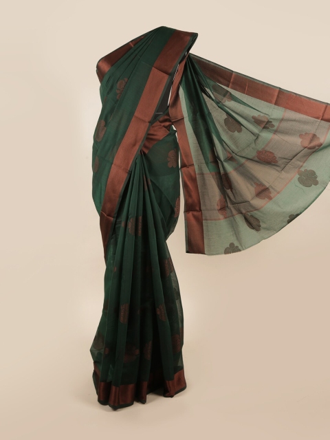 

Pothys Green Woven Designed Cotton Blend Saree
