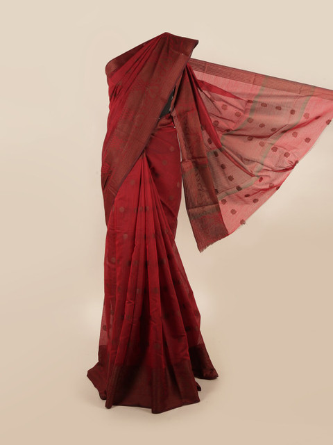 

Pothys Red Woven Design Saree
