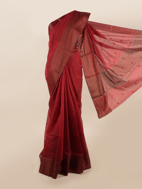 

Pothys Maroon Solid Saree