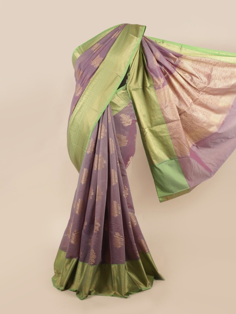 

Pothys Lavender & Green Woven Design Zari Saree