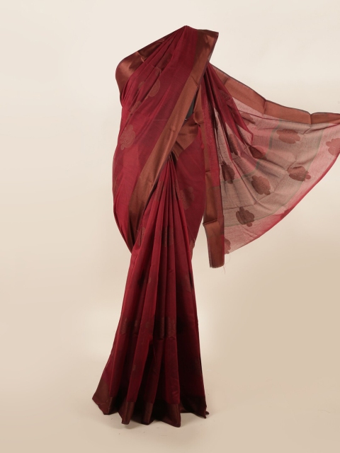 

Pothys Maroon & Brown Woven Design Saree