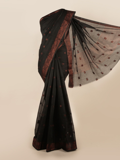 

Pothys Black & Brown Woven Design Saree