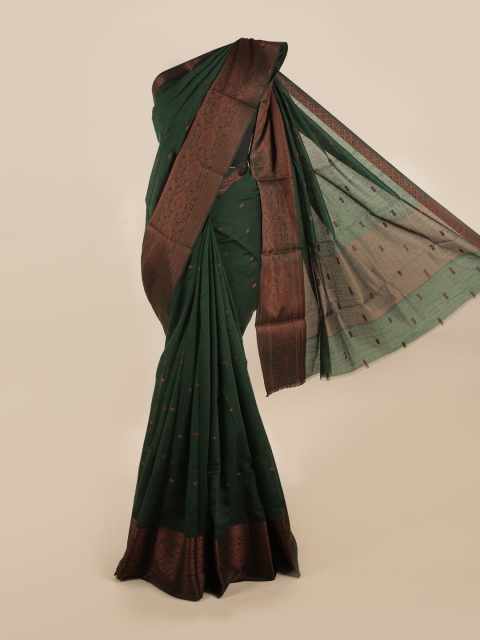 

Pothys Green & Copper Woven Design Cotton Blend Saree