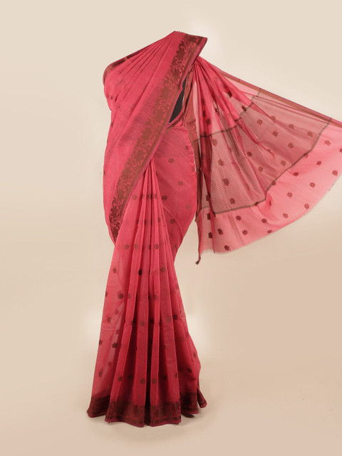 

Pothys Pink Floral Heavy Work Saree
