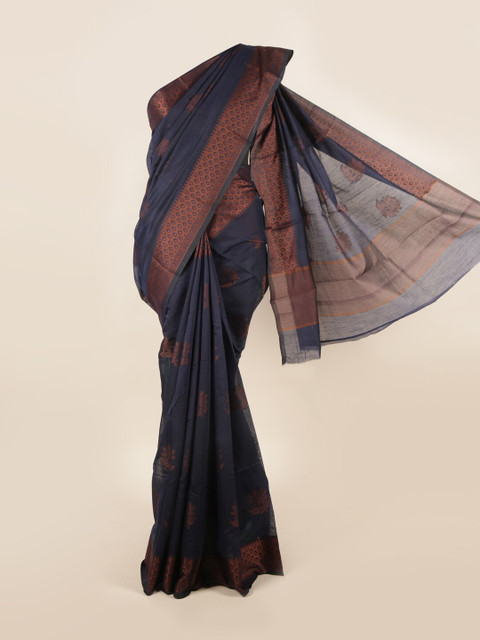 

Pothys Blue Woven Designed Cotton Blend Saree