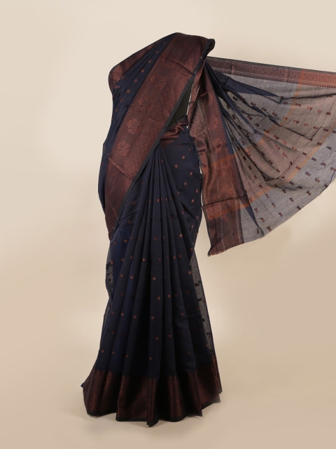 

Pothys Navy Blue Woven Design Zari Saree