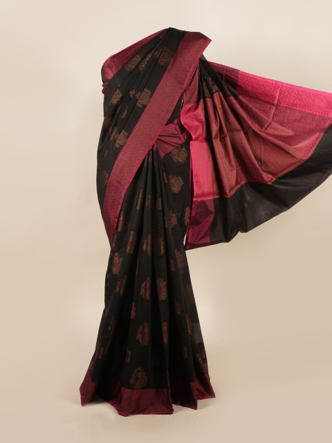 

Pothys Black & Pink Ethnic Motifs Saree