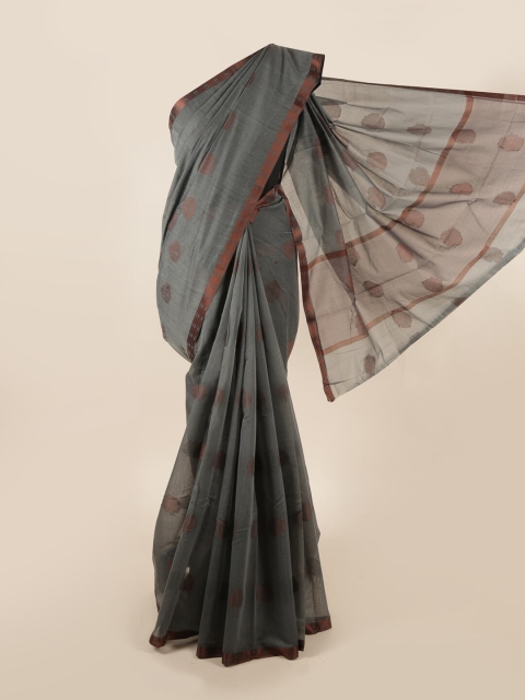 

Pothys Grey & Brown Woven Design Saree