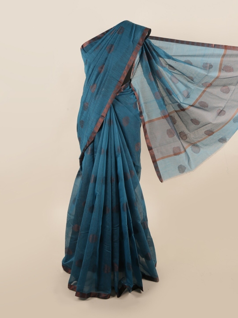 

Pothys Blue & Brown Woven Design Saree