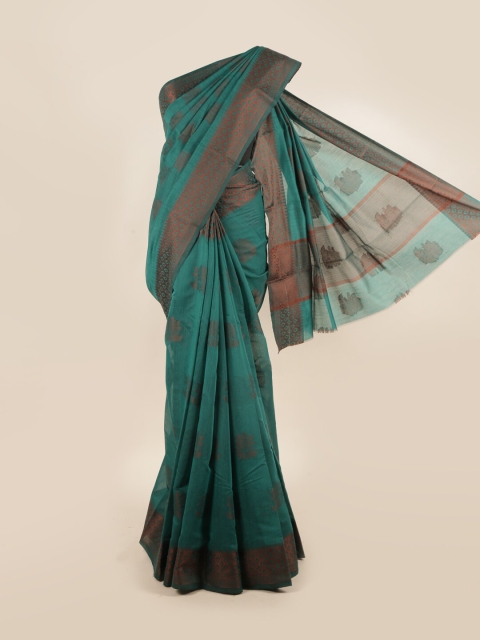 

Pothys Green & Brown Woven Design Saree