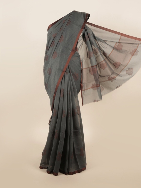

Pothys Grey & Brown Woven Design Saree