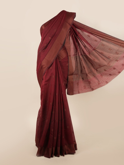 

Pothys Maroon & Brown Woven Design Saree