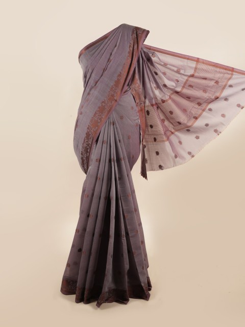 

Pothys Grey & Brown Woven Design Saree