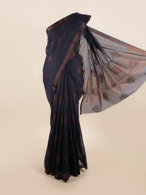 

Pothys Blue & Tan Ethnic Motifs Saree