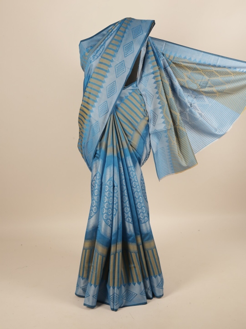 

Pothys Blue & Yellow Saree