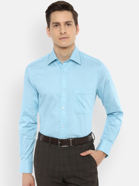 

Louis Philippe Men Blue Opaque Formal Shirt
