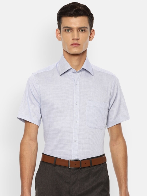 

Louis Philippe Men Blue Opaque Formal Shirt