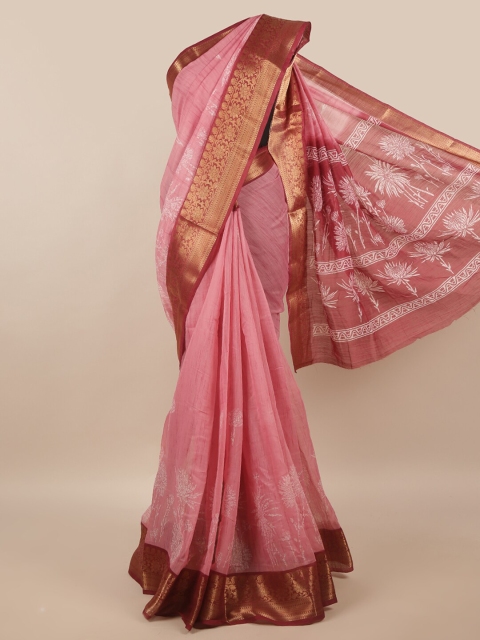 

Pothys Pink Floral Saree