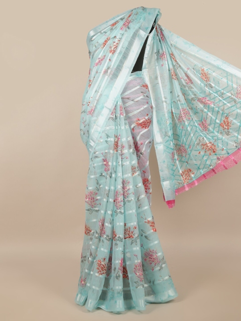 

Pothys Blue Floral Saree