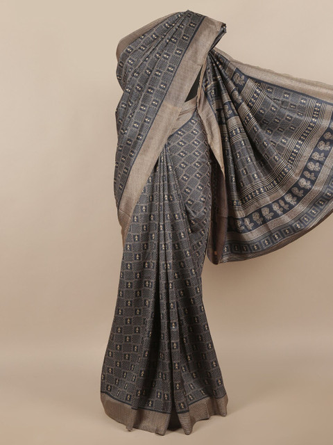 

Pothys Grey & Beige Printed Saree