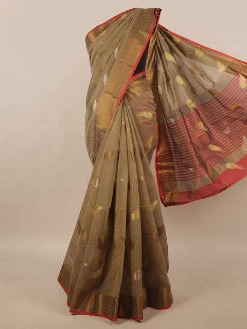 

Pothys Brown Woven Design Zari Saree