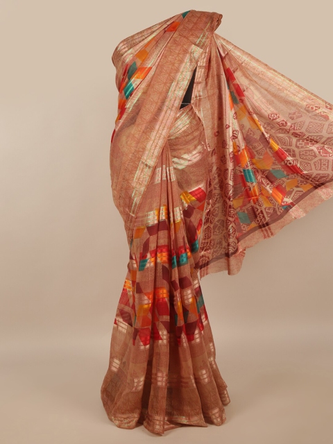 

Pothys Mauve & Blue Striped Saree
