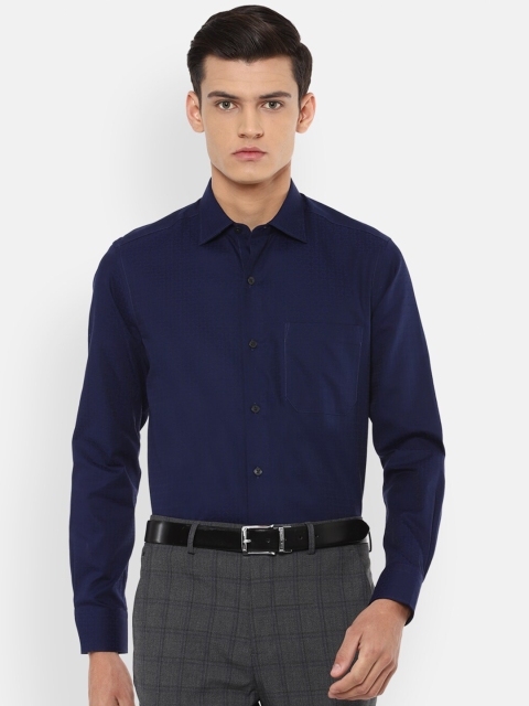 

Louis Philippe Gods & Kings Men Navy Blue Opaque Formal Shirt