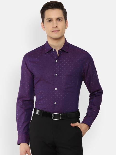 

Louis Philippe Gods & Kings Men Purple Opaque Printed Formal Shirt