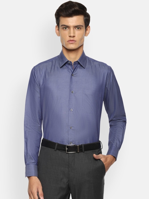 

Luxure by Louis Philippe Men Navy Blue Opaque Formal Shirt